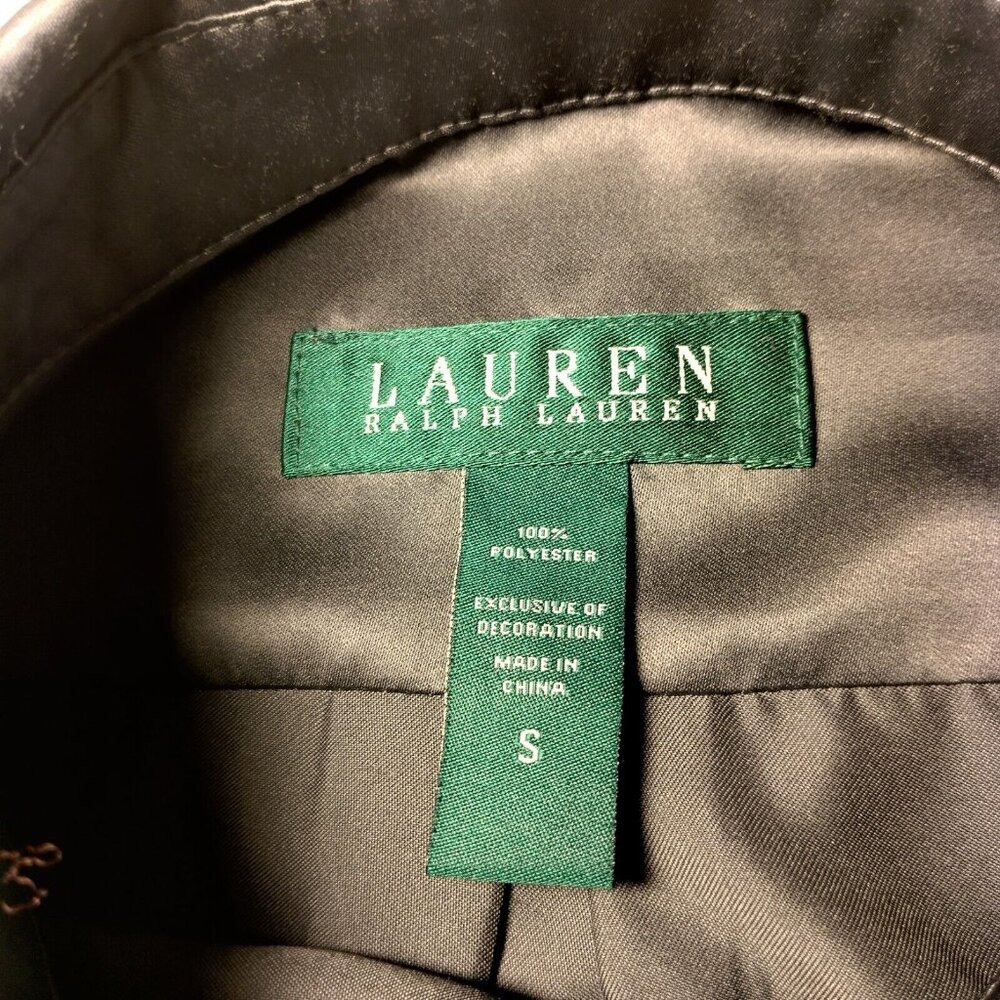 Lauren Ralph Lauren Nightgown Small Sleep Shirt Satin Polyester Gray Long Sleeve - Picture 3 of 12